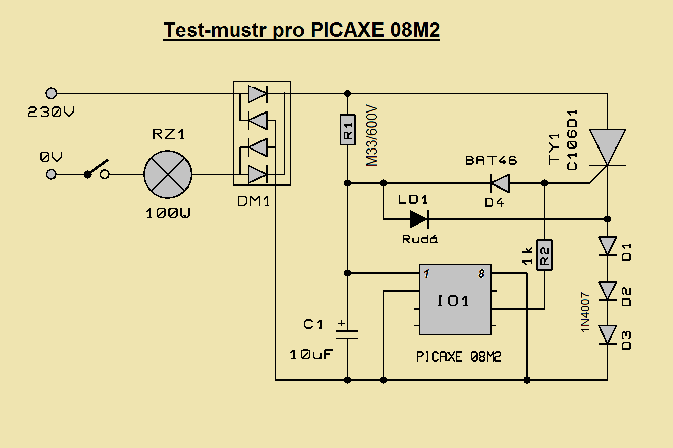 Mustr PICAXE 08M2 :: DOMAUT